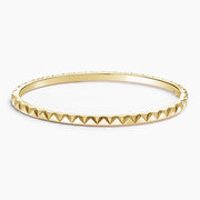 14K Yellow Gold Pyramid Edge Bangle