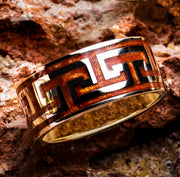 Ember Greek Key Cera Stone Band