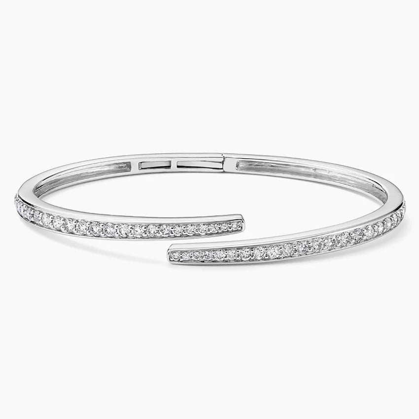 14K White Gold Classic Elegance Bangle