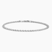 14K White Gold Classic Rope