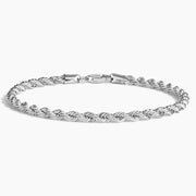 14K White Gold Twisted Chain