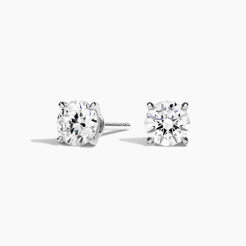 18K White Gold Claw-Set Brilliant Studs
