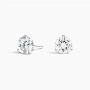 18K White Gold Martini Solitaire Studs