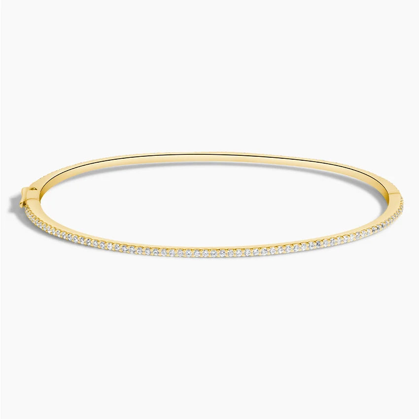 18K Yellow Gold Classic Diamond Bangle