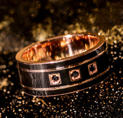 Noir Stud Cera Stone Band
