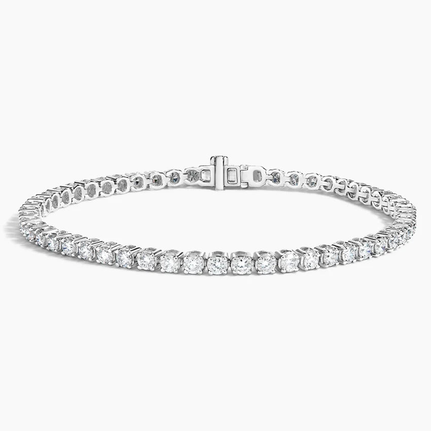 18K White Gold Line Tennis Bracelet
