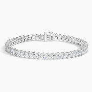 18K White Gold Marquise Tennis Bracelet