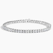 18K White Gold Oval-Cut Tennis Bracelet