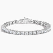 18K White Gold Princess Tennis Bracelet